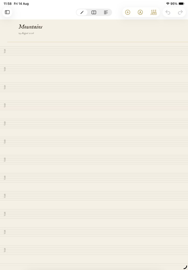 Blank guitar tab paper type
